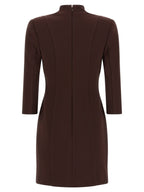 Elisabetta Franchi Logo Dress With Elastic Bands
