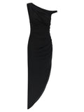 Elisabetta Franchi Jewel Shoulder Dress