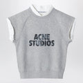 Acne Studios Layered fleece vest grey melange