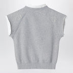 Acne Studios Layered fleece vest grey melange