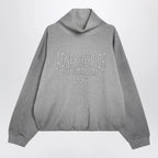 Acne Studios Mélange Gray Fleece Sweatshirt with Logo