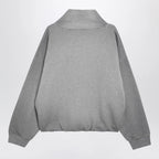 Acne Studios Mélange Gray Fleece Sweatshirt with Logo