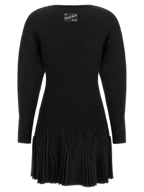 Elisabetta Franchi Knitted Pleated Dress