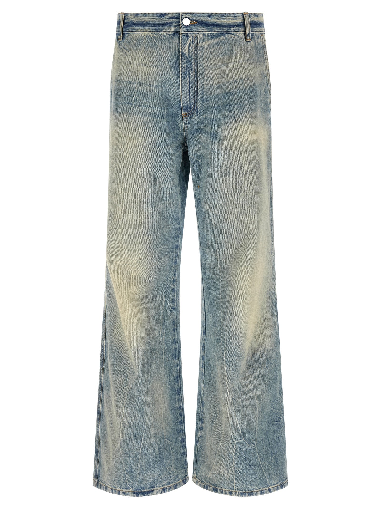 Amiri Checkered Repair Bootcut Jeans