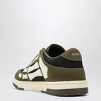 AMIRI Skel Top Low sneakers in black/army green/white