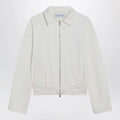 Max Mara White cropped sweatshirt in silk blend