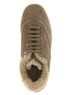 Fabiana Filippi Diamond Detail Suede Sneakers