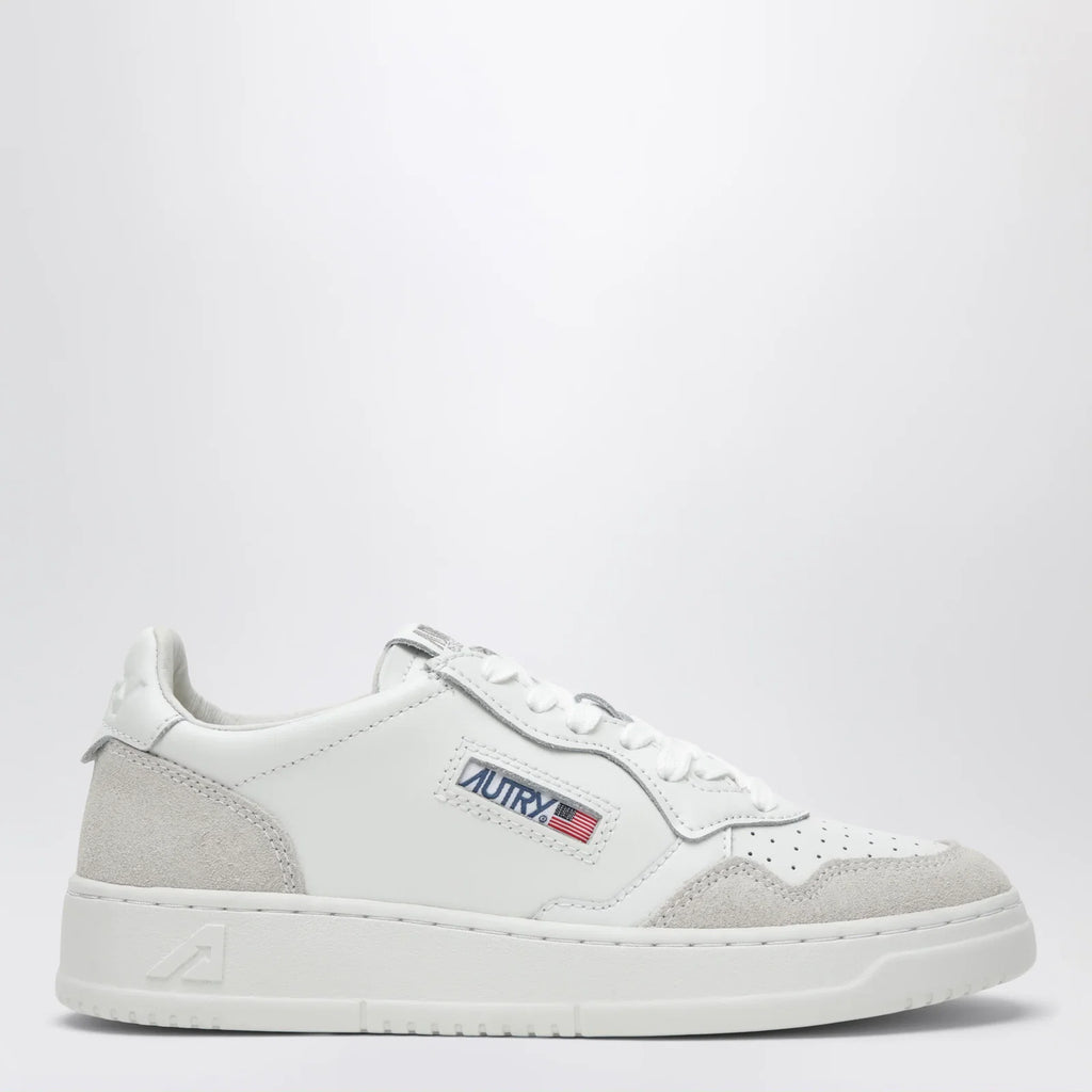 AUTRY Medalist Low sneakers in white leather and suede