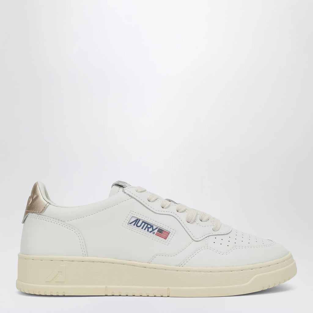 AUTRY Medalist white/gold leather trainer