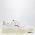 AUTRY White/pink leather Medalist Sneakers