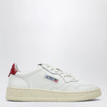 AUTRY Medalist Low sneakers in white/dark red leather