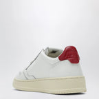 AUTRY Medalist Low sneakers in white/dark red leather