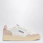 AUTRY Medalist Low white/blush leather and suede Sneakers
