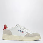 AUTRY Medalist Low sneakers in white/red leather and suede