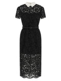 Self-Portrait Lace Dress With Collar