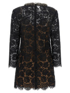 Self-Portrait Lace Dress With Jewel Collar