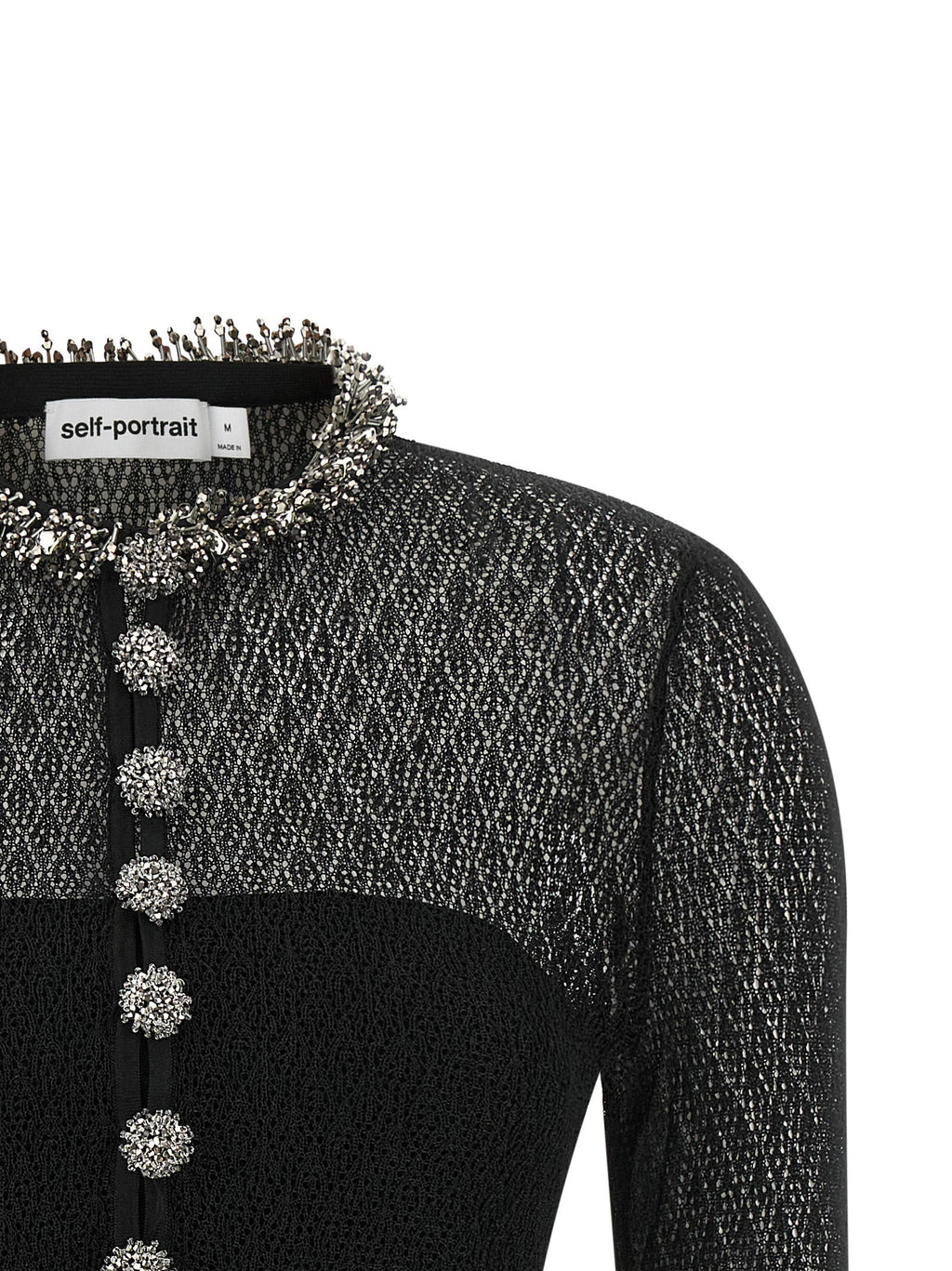 Self-Portrait Openwork Knitted Bodysuit