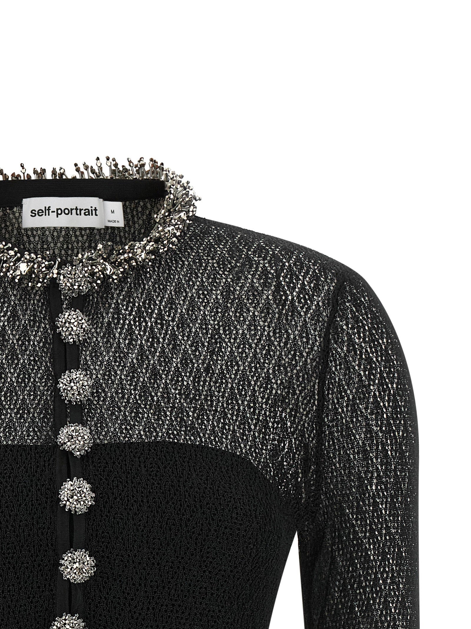 Self-Portrait Openwork Knitted Bodysuit