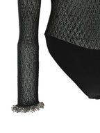 Self-Portrait Openwork Knitted Bodysuit
