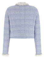 Self-Portrait Check Knit Jacket