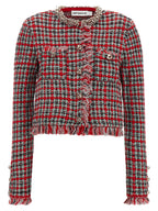 Self-Portrait Fringed Knit Jacket