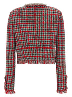Self-Portrait Fringed Knit Jacket