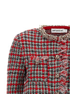 Self-Portrait Fringed Knit Jacket