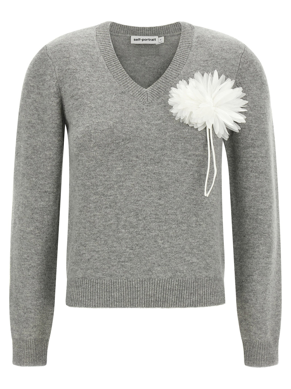 Self-Portrait Fiore Pin Sweater