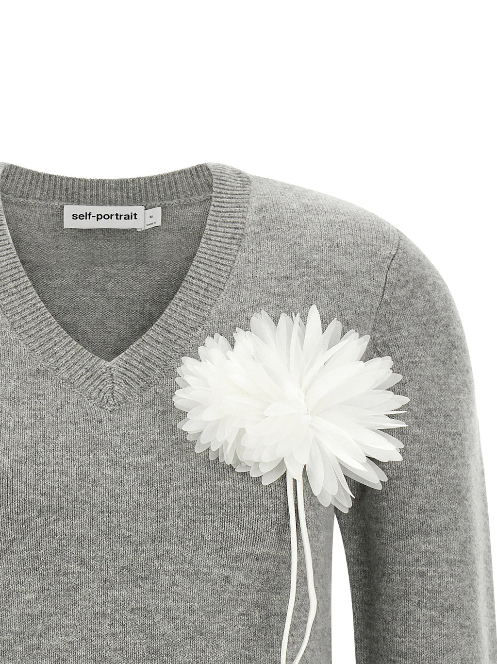 Self-Portrait Fiore Pin Sweater