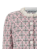 Self-Portrait Floral Collar Cardigan