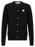 Comme Des Garçons Play Wool Cardigan With Heart Patch