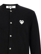 Comme Des Garçons Play Wool Cardigan With Heart Patch