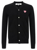 Comme Des Garçons Play Wool Cardigan With Heart Patch