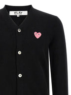 Comme Des Garçons Play Wool Cardigan With Heart Patch