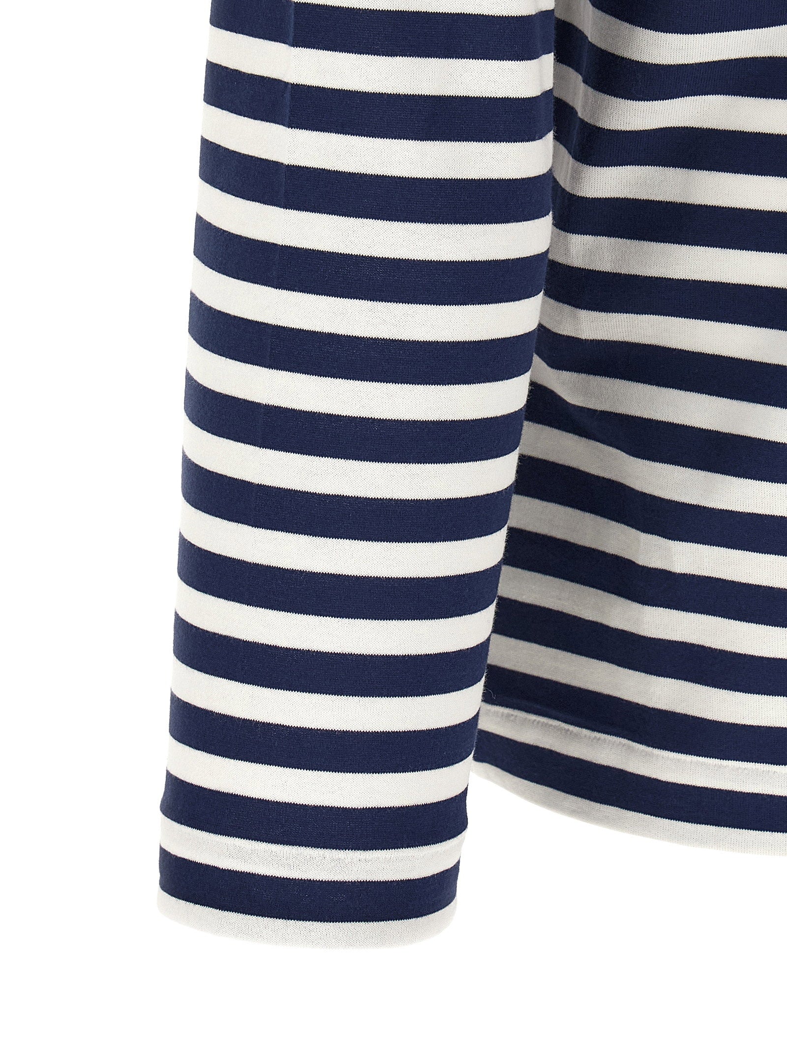 Comme Des Garçons Play Striped T-shirt With Heart Patch