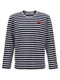 Comme Des Garçons Play Logo Patch Stripes T-shirt