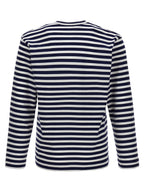 Comme Des Garçons Play Logo Patch Stripes T-shirt