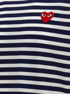 Comme Des Garçons Play Logo Patch Stripes T-shirt