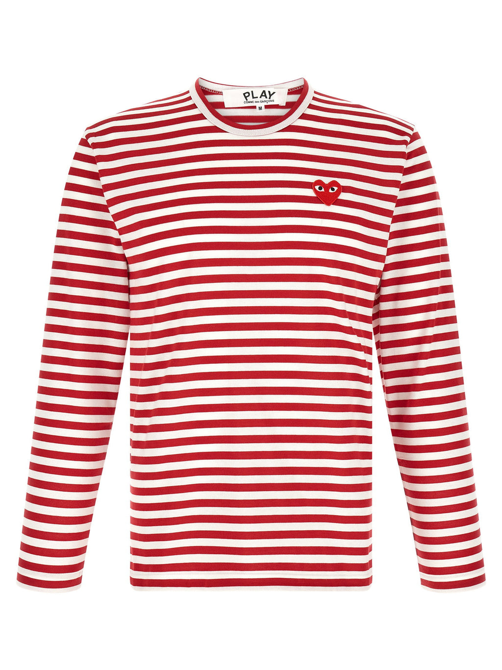 Comme Des Garçons Play Striped T-shirt With Heart Patch