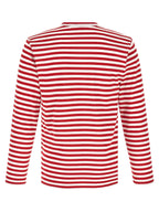 Comme Des Garçons Play Striped T-shirt With Heart Patch