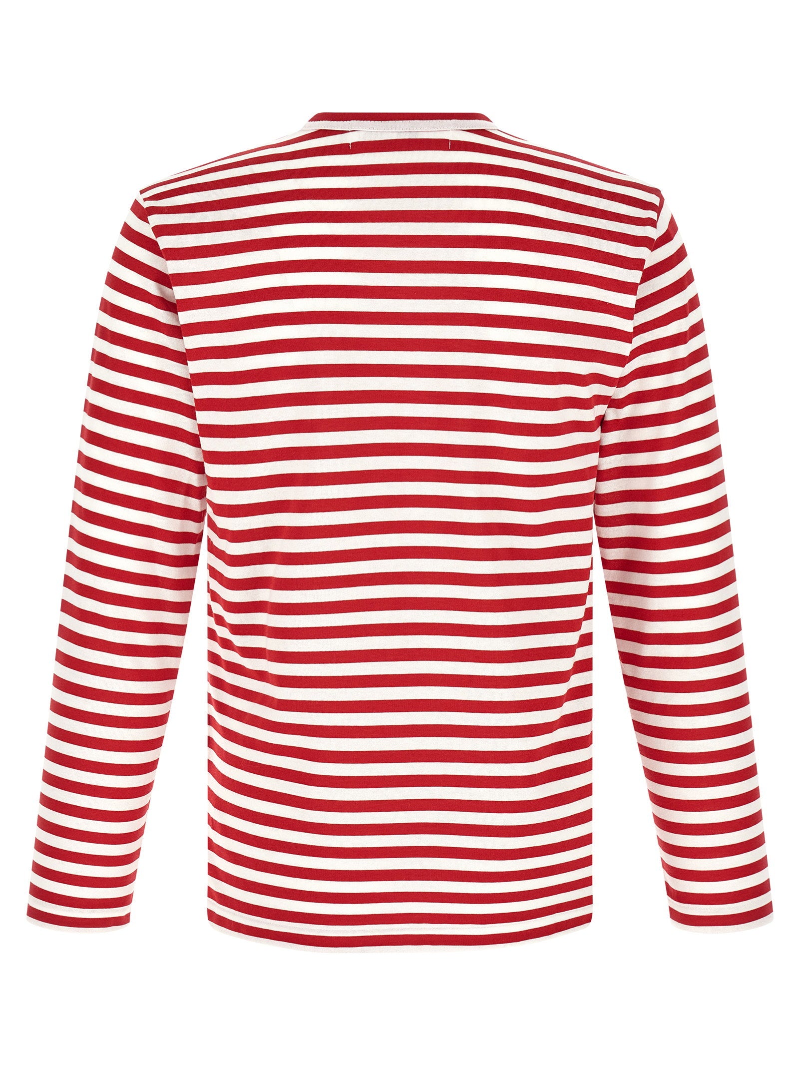Comme Des Garçons Play Striped T-shirt With Heart Patch