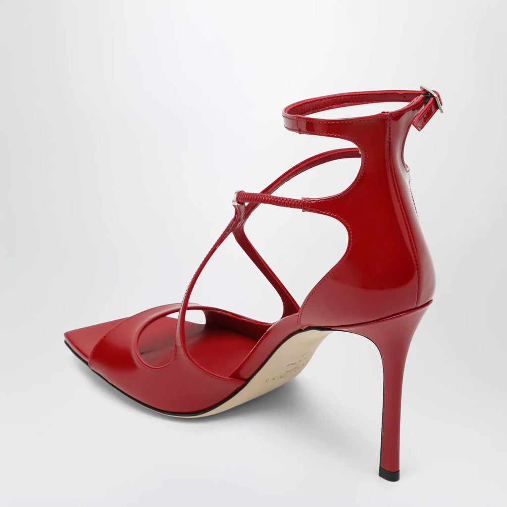 Jimmy Choo Azia sandals in red patent leather