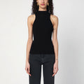 Roberto Collina Black ribbed tank top