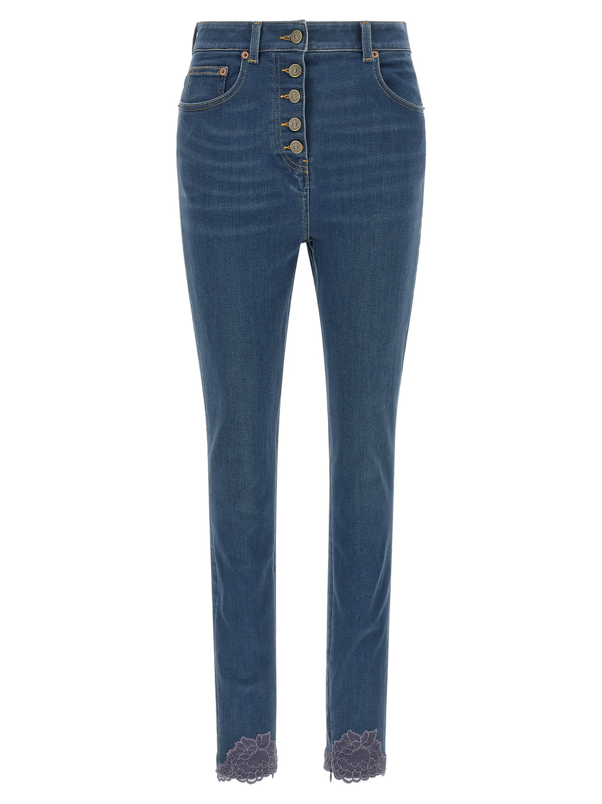 Valentino Garavani Lace Insert Jeans