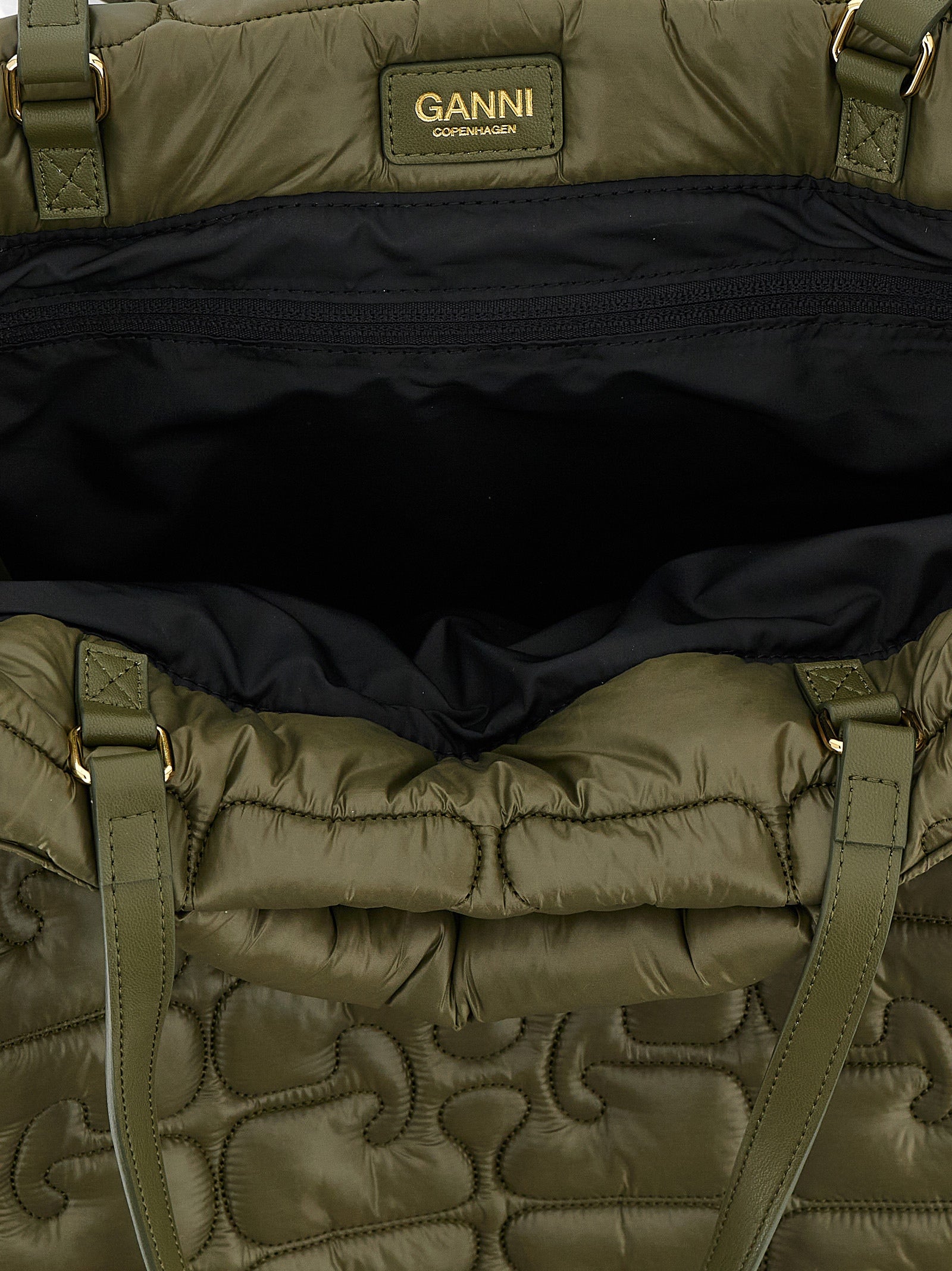 حقيبة تسوق Ganni Quilted Re-tech Xxl Tote