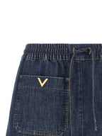Valentino Garavani Chambray Denim Shorts