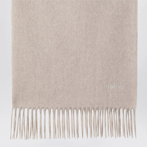 Max Mara Sand-colored cashmere scarf