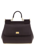 Dolce & Gabbana Sicily Grande Dauphine Leather Handbag