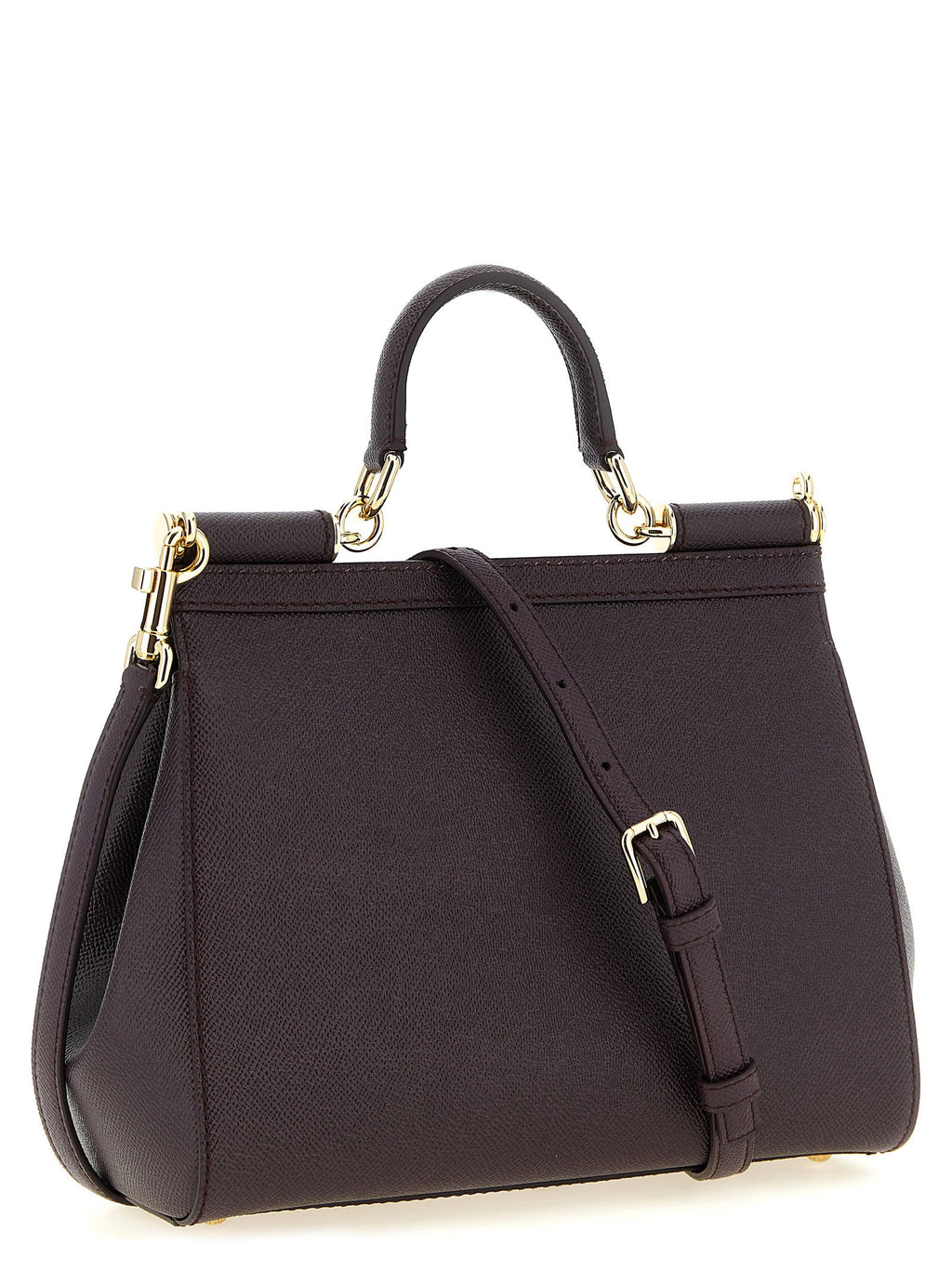 Dolce & Gabbana Sicily Grande Dauphine Leather Handbag