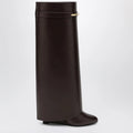 Givenchy Shark Pinch leather boots in ebony brown
